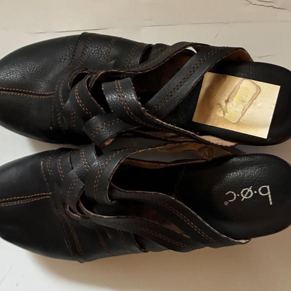 Boc Women's Brown and Black Clogs - Picture 6 of 8